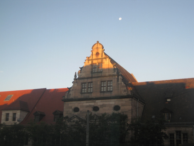 Hotel IBIS City Blick aus dem Fenster beim Frühstücken