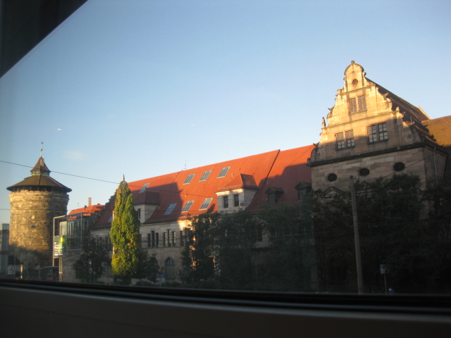 Hotel IBIS City Blick aus dem Fenster beim Frühstücken