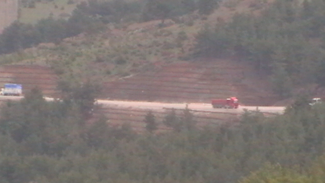 Landschaftsbild Fahrt Pamukkale