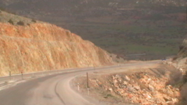 Landschaftsbild Fahrt Pamukkale