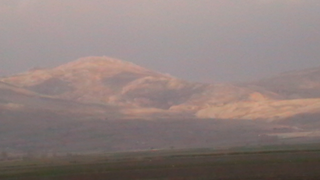 Landschaftsbild Fahrt Pamukkale